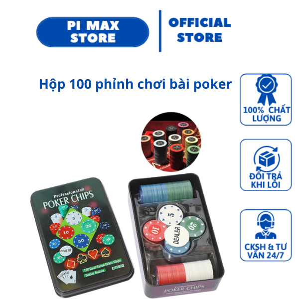 Bộ Poker Hộp 100 Phỉnh Bền Đẹp