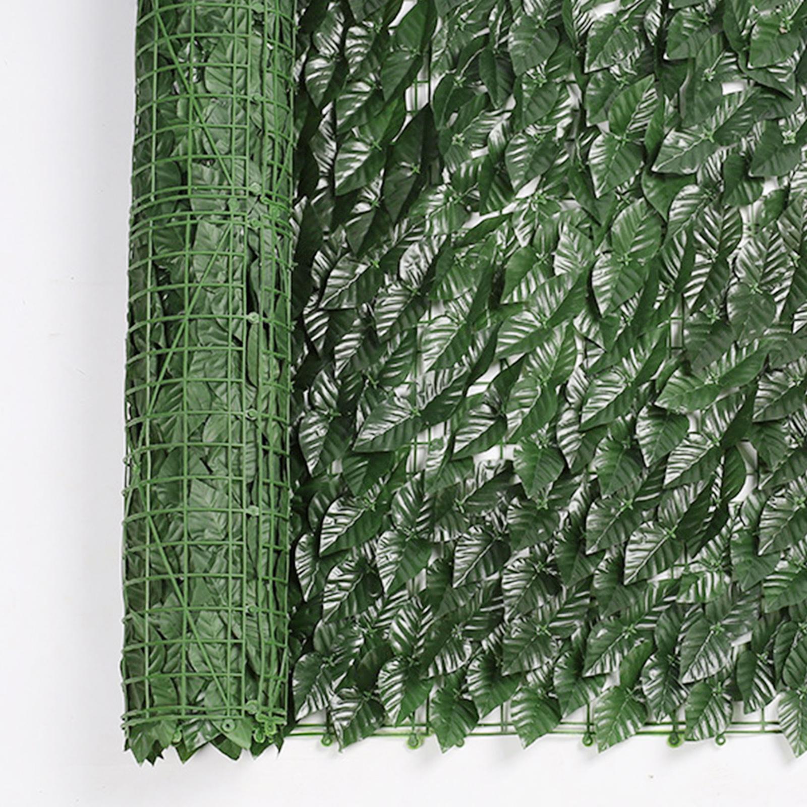 Artificial Faux Leaf Privacy Fence Screen Hedge Garden Decor 3Meter