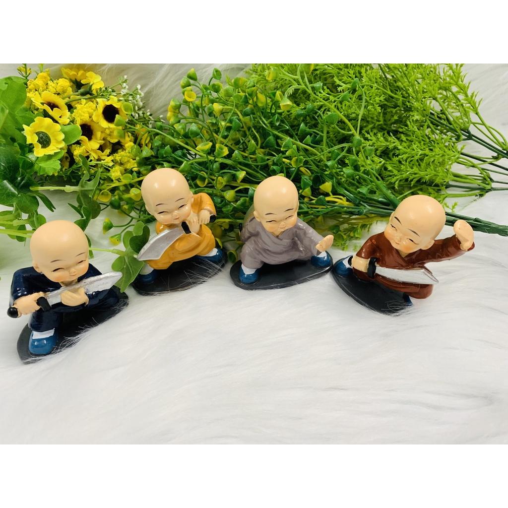 Bộ 4 Tượng chú tiễu múa võ múa đao