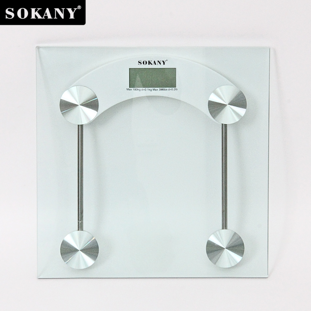 Cân điện tử sức khoẻ SOKANY mặt kính trong suốt chịu lực đến 180kg SK-19030 - HÀNG CHÍNH HÃNG - DELIYA