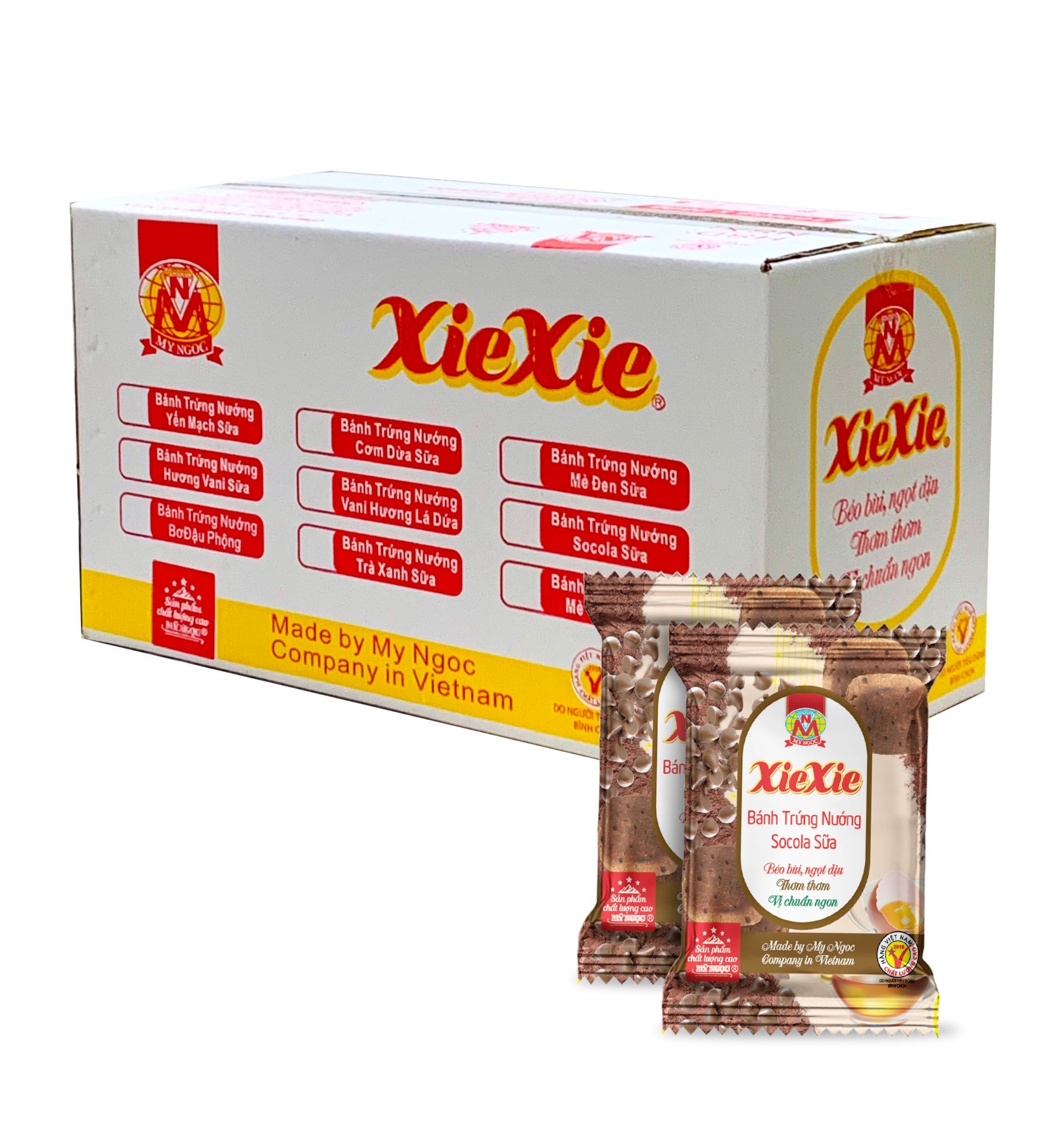 1Kg Bánh trứng nướng XIEXIE SOCOLA sữa tươi MỸ NGỌC