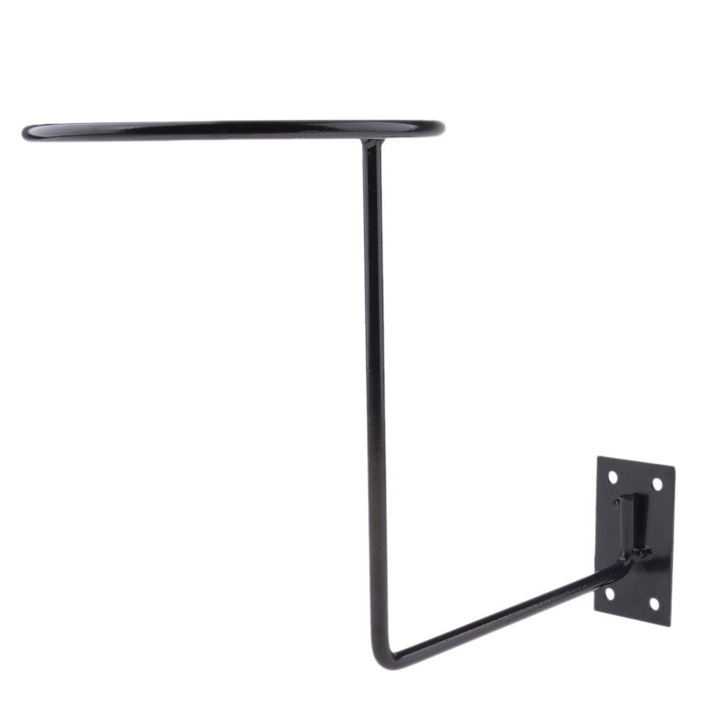 2pcs Heavy Duty Wall Mounted Wall Hooks Hat Rack Storage Holder Black