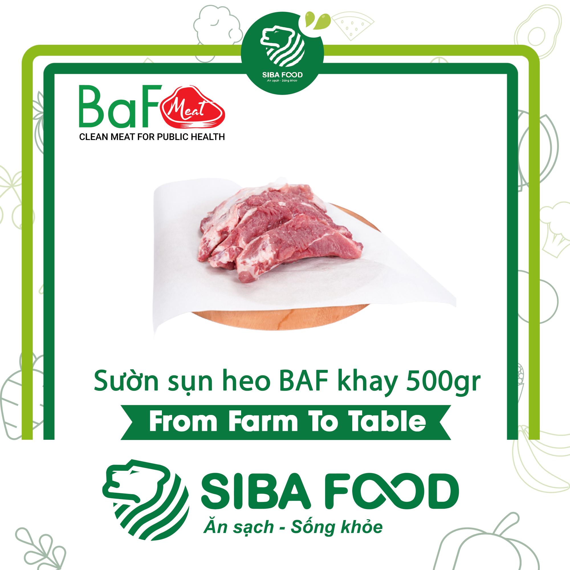 Sườn sụn heo ăn chay BAF khay 500gr