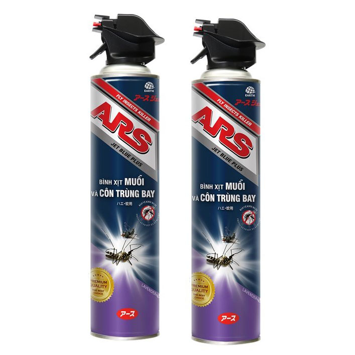 Combo 2 Bình xịt côn trùng ARS Jet Blue Plus Hương Lavender 600ml