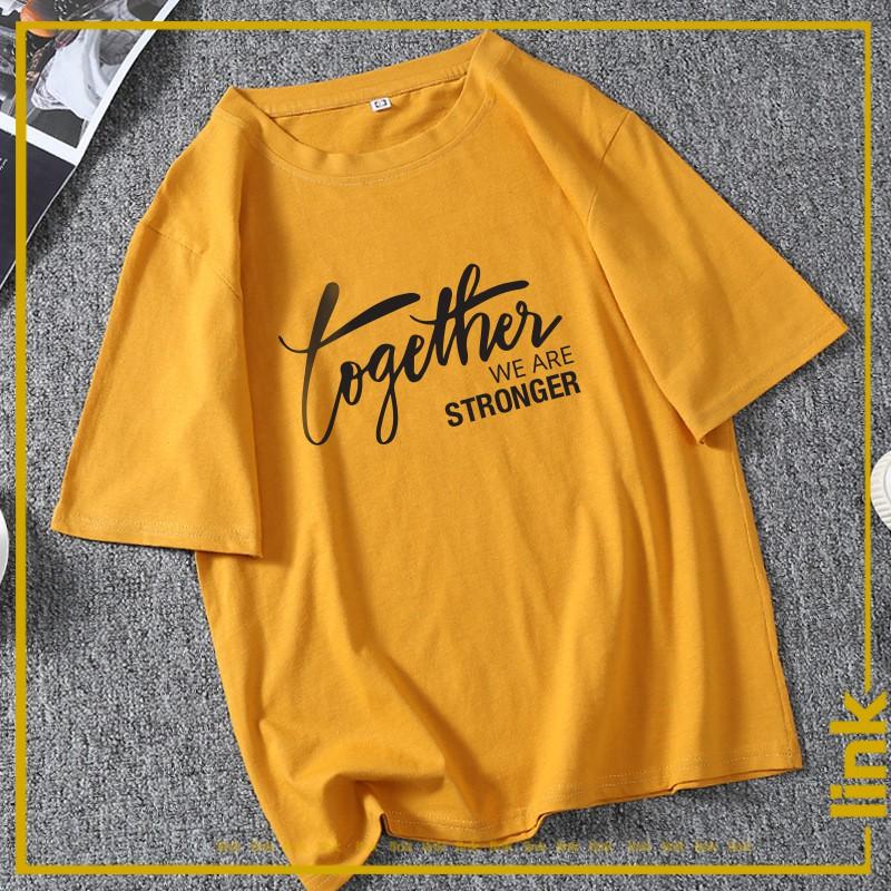 Áo unisex TOGETHER WE ARE STRONGER tay lỡ dáng rộng