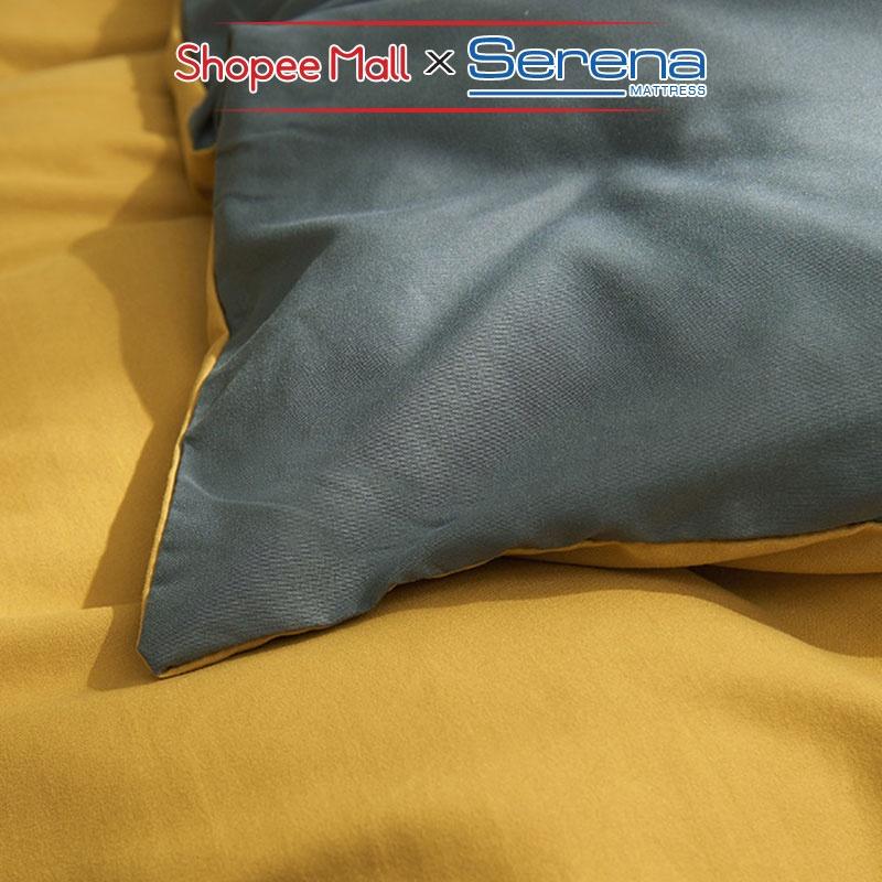 Bộ Ga Giường 5 Món Cotton Tici SERENA Chính Hãng Bộ Vỏ Chăn Ra Drap Gối Đệm Nệm Trải Phủ Bọc Giường Trần Bông Đẹp