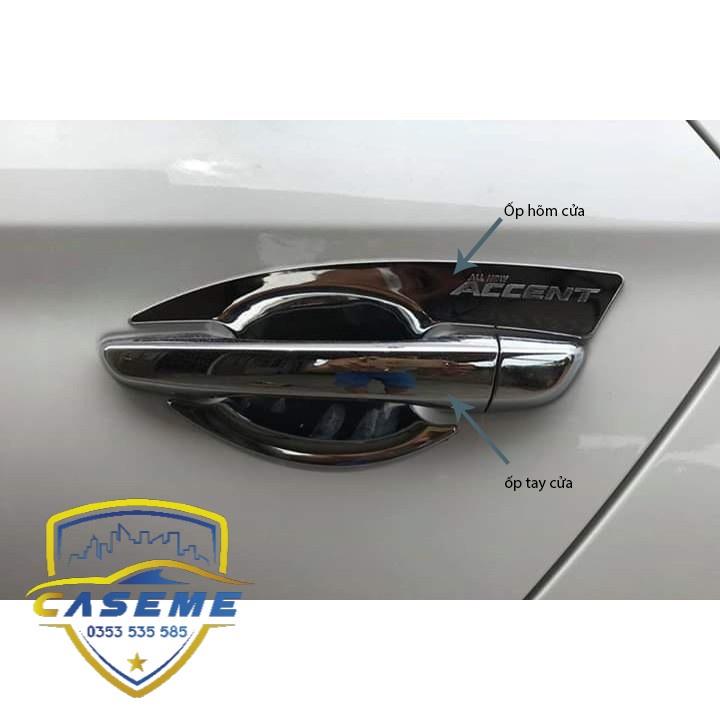 - Bộ 8 ốp tay hõm cửa Accent 2018 2019 2020 mạ crom
