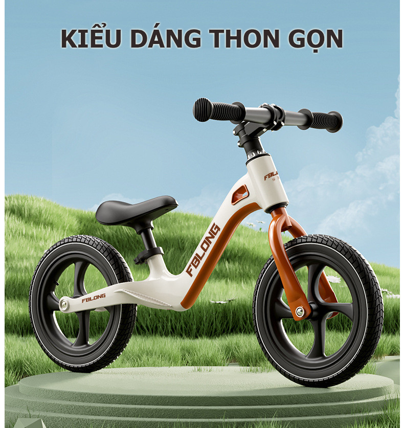 Xe Thăng Bằng, xe chòi chân FBLONG, 12 14 INCH cho bé từ 2 - 7 tuổi, khung hợp kim Magie siêu nhẹ 3.5kg cho bé vận động
