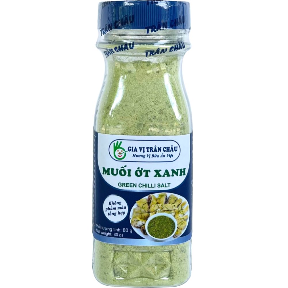 Muối ớt xanh Trân Châu hũ 80g