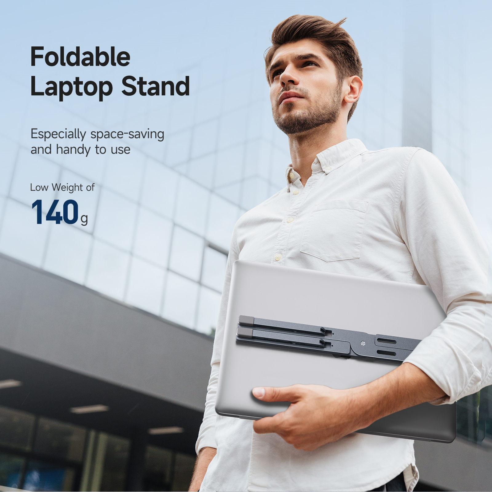 Giá Đỡ nhôm nguyên khối dành cho Laptop, Macbook, iPad Dux Ducis X-Shape Folding điều chỉnh độ cao, tản nhiệt_ Hàng chính hãng