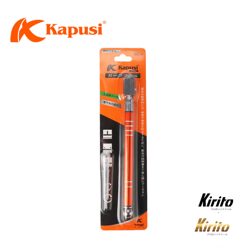 Dao cắt kính KAPUSI Nhật Bản, cán hợp kim cao cấp, dài 180mm, Cắt kính dày 2 - 19MM