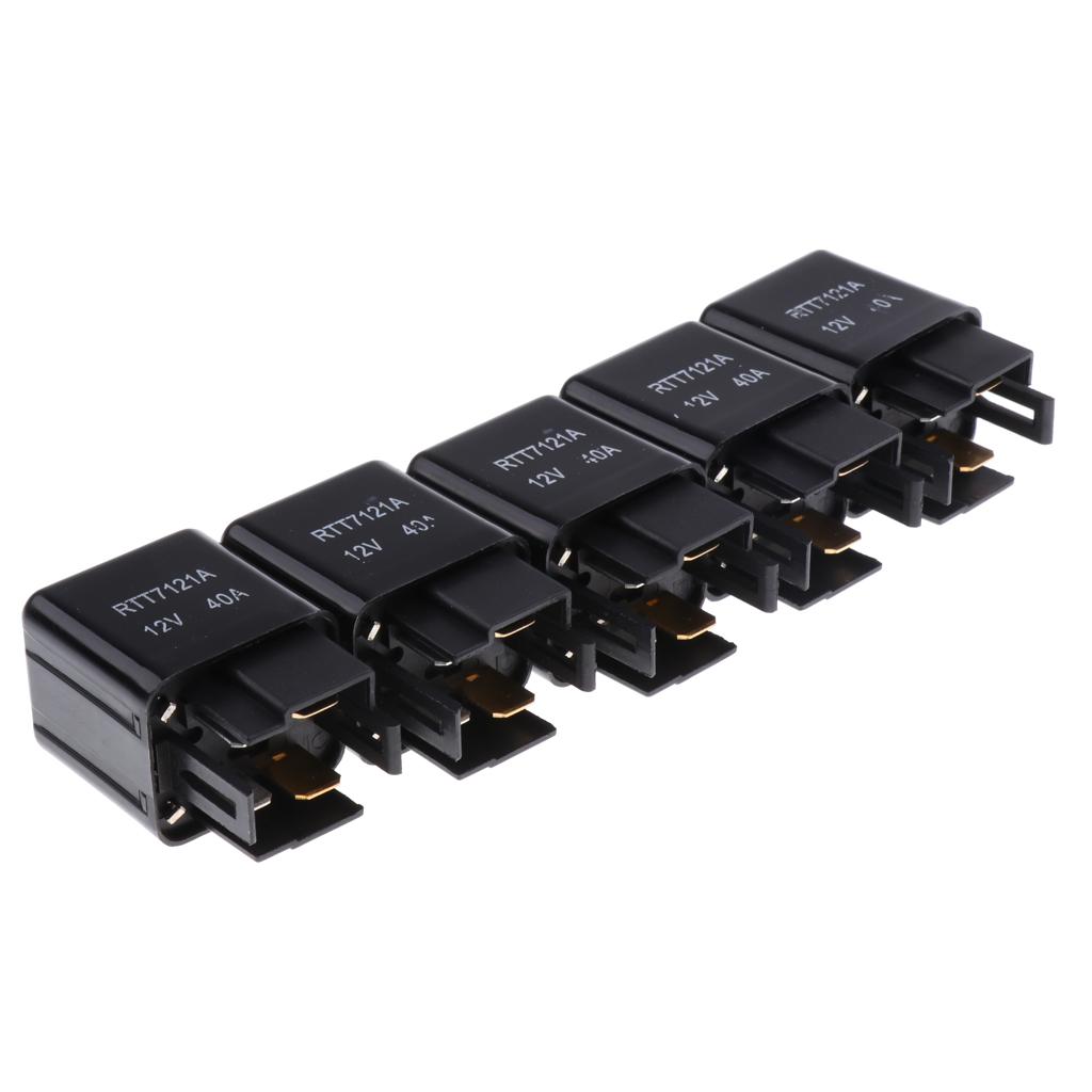 5 Pieces RTT7121A 12V 40A 4-Pin Automotive Relay For Toyota 90987-02006