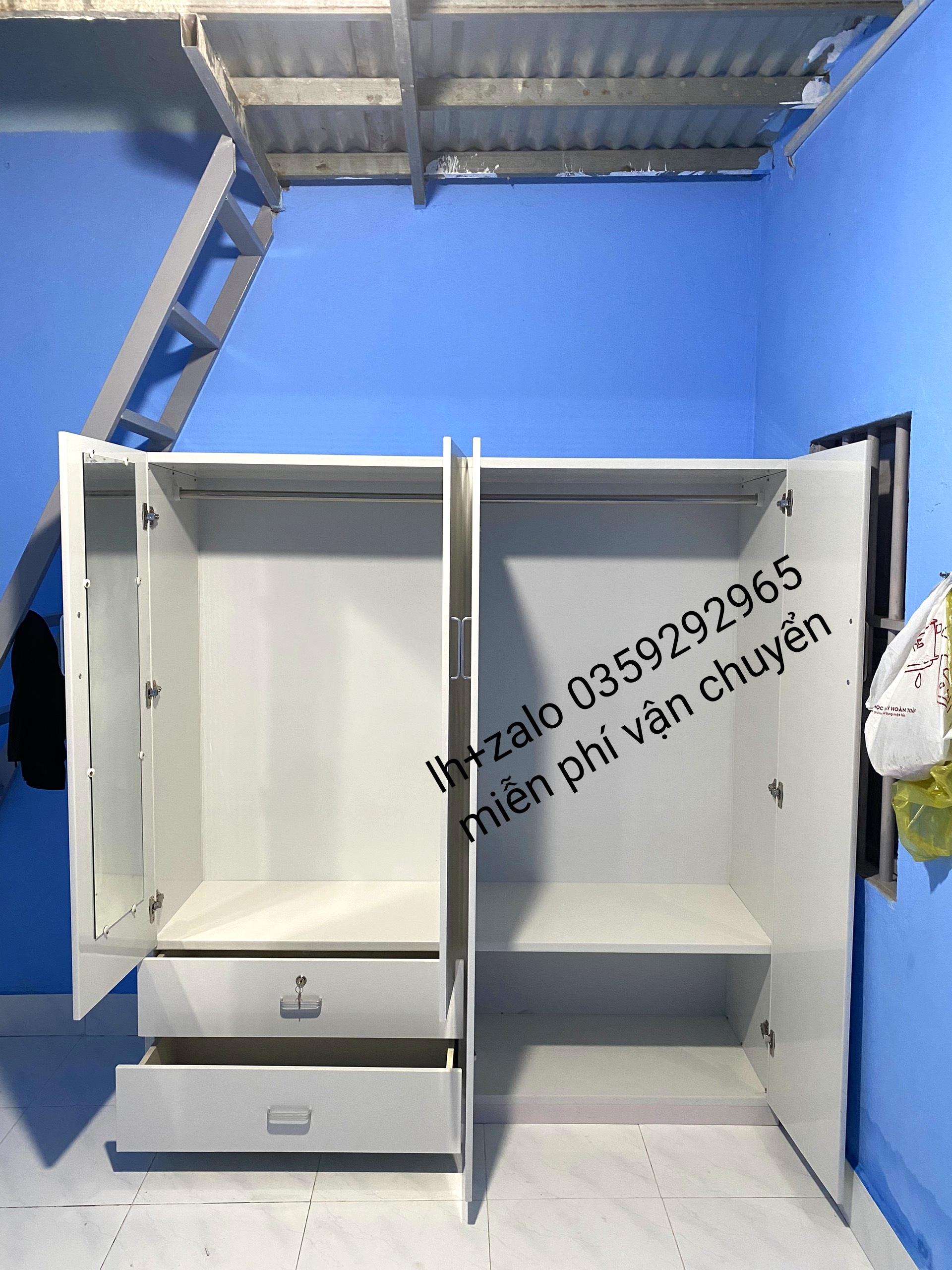 Tủ nhựa đài Loan 4 cánh