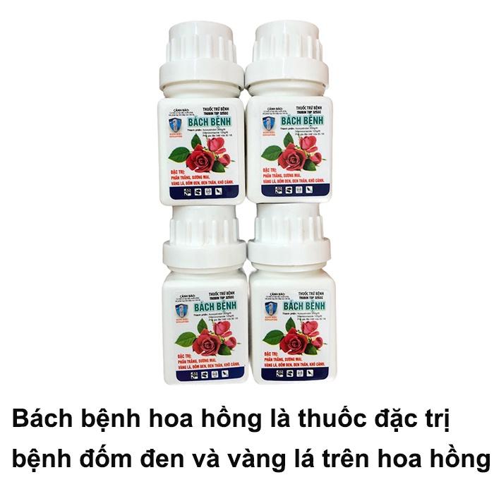 ĐẶC HIỆU TRỪ BỆNH VÀNG LÁ TRÊN CÂY HOA HỒNG; TRỪ BỆNH ĐỐM ĐEN TRÊN CÂY HOA HỒNG; BÁCH BỆNH 15ML