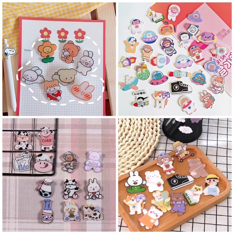 STICKER PHỤ KIỆN CÀI ÁO,TÚI TOTE,BALO HOẠT HÌNH CUTE