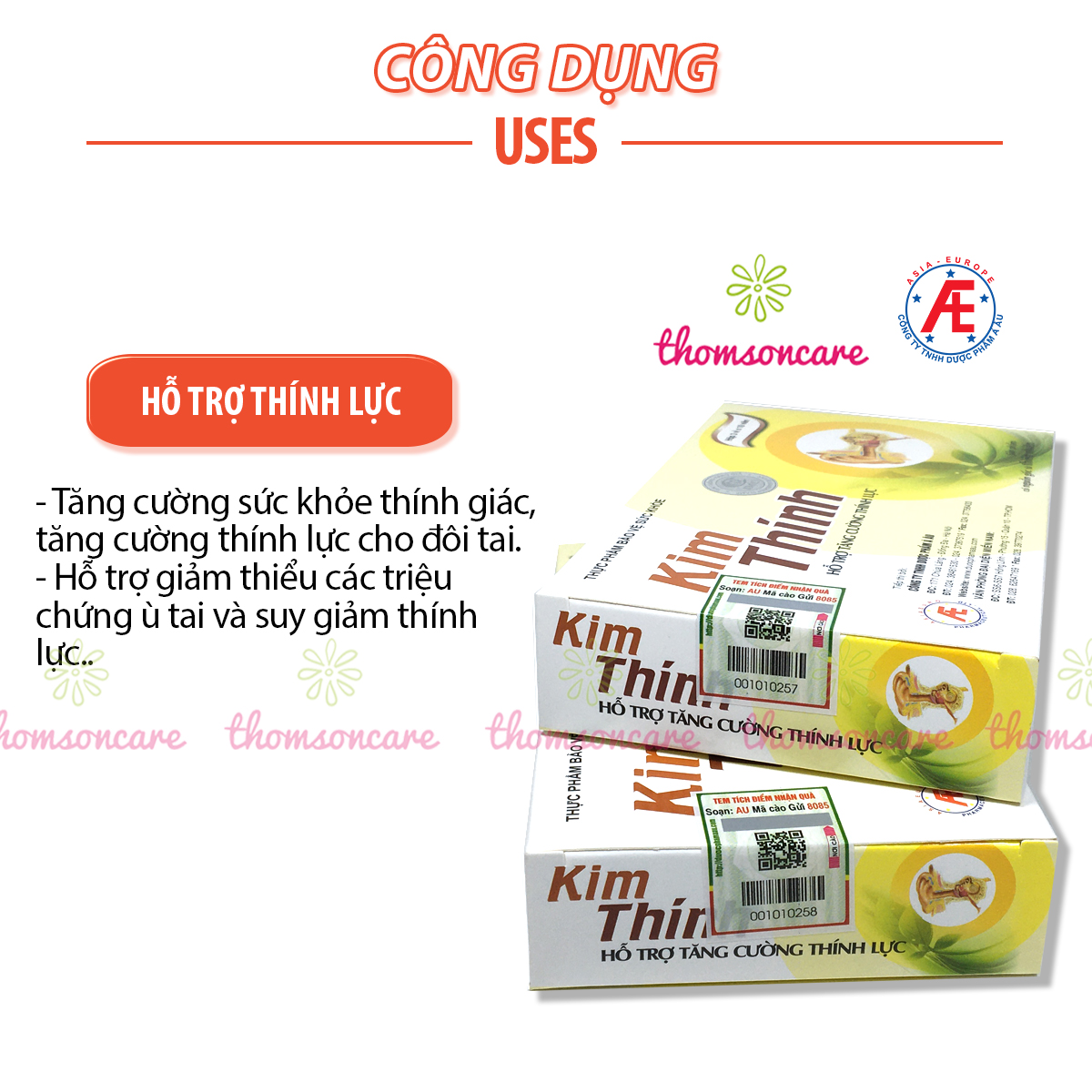 Kim thính - Có tem tích điểm chính hãng - Giảm ù tai, nghe kém từ thảo dược
