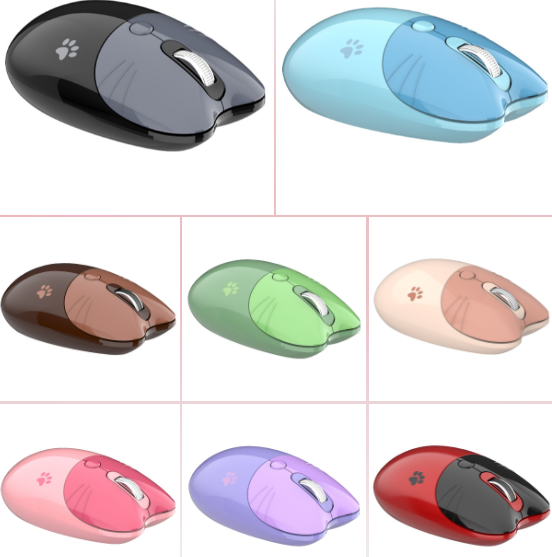 Chuột không dây Bluetooth MOFII M3DM (Đen/Xanh dương/ màu Coffee/xanh lá/ Trà sữa/Hồng/Tím/Đỏ) - Hàng Chính Hãng
