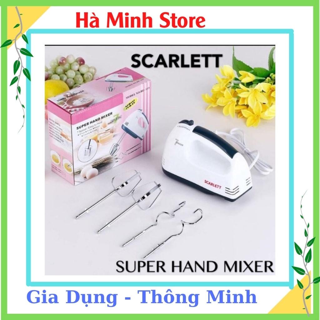 Máy Đánh Trứng Scarlett - Máy Trộn Bột, Máy Đánh Trứng Cầm Tay Mini Cầm Tay Scarlett 7 Tốc Độ Cực Mạnh