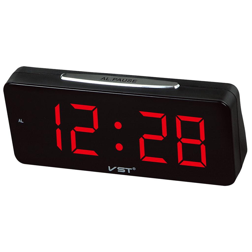 Large LED Display Electronic Desk Clock Digital Alarm Clock EU Plug