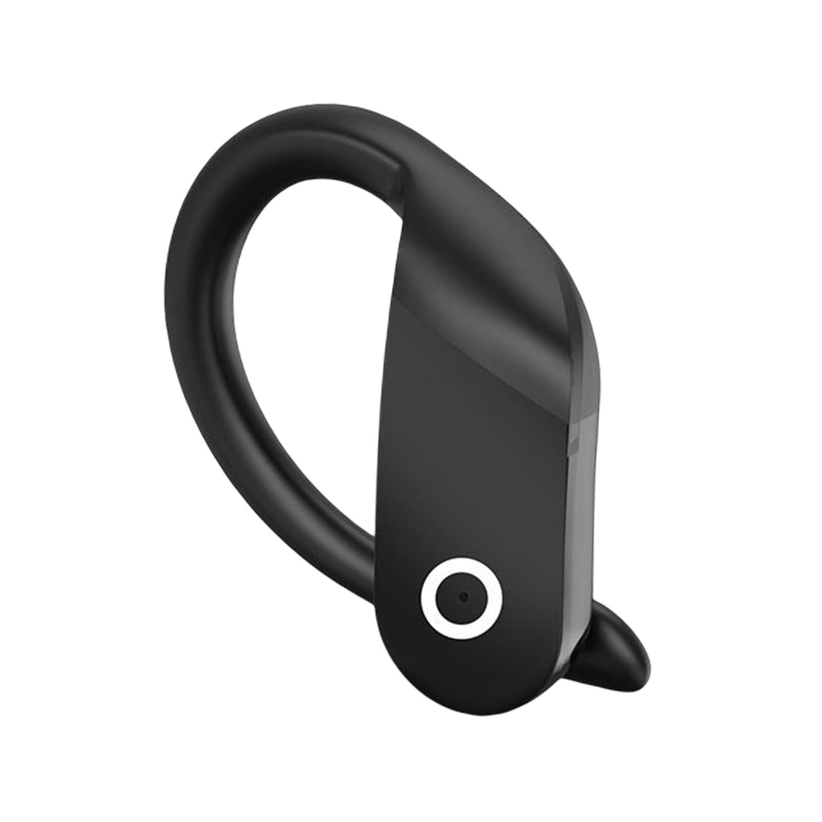 Headset Earpiece Business Earphone Ear Hook Waterproof Headphone for Yoga Black