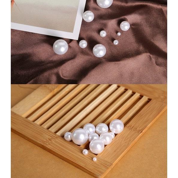 Hạt Ngọc Ốc Xỏ lỗ sẵn - Màu trắng 9mm - 10mm Dùng Làm Nhẫn, Dây Chuyền, Bông tai - Danny Jewelry