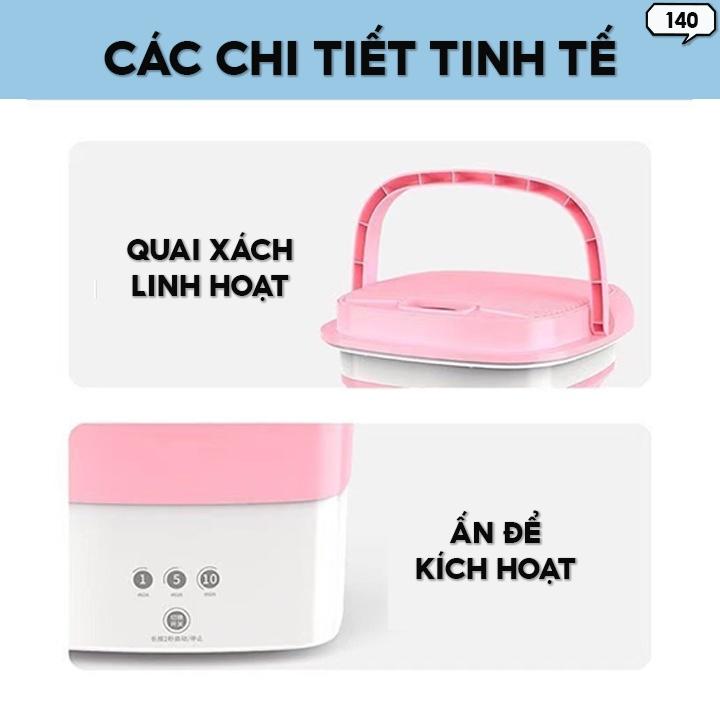 Máy Giặt Mini Gấp Gọn Diệt Sạch Vi Khuẩn Với Công Suất Mạnh Có Lối Thoát Nước Thông Minh Đa Năng 140