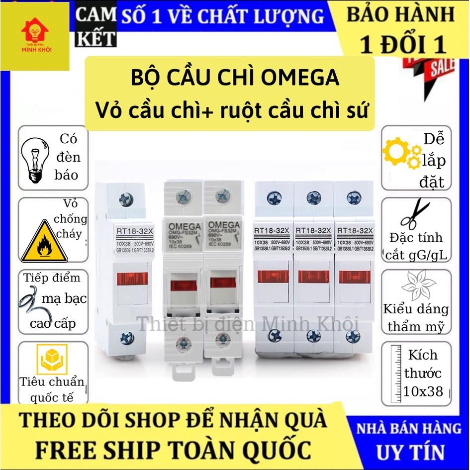 Hộp cầu chì RT 18-32X kèm ruột cầu chì sứ 2A-32A, cầu trì ống kèm đế cầu chì,cầu chì oto, cầu trì xe máy,nồi cơm điện