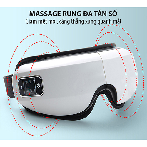 Máy Massage Mắt Nikio NK-116 - Công Nghệ Mát Xa Hiện Đại, Xoa Bóp Túi Khí, Rung Và Nhiệt Sưởi - Hỗ Trợ Giảm Mỏi Mắt, Cải Thiện Thị Lực - Tích Hợp Bluetooth Nghe Nhạc Thư Giãn, Giảm Stress Cải Thiện Giấc Ngủ