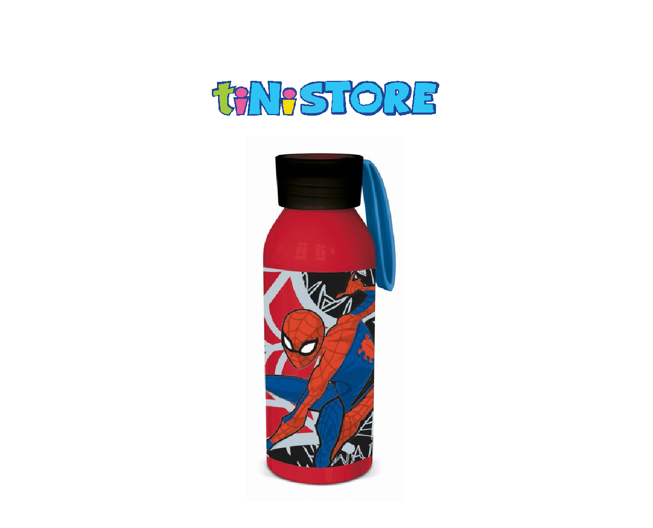 Bình nước kèm dây silicone 510ml nhân vật Spiderman