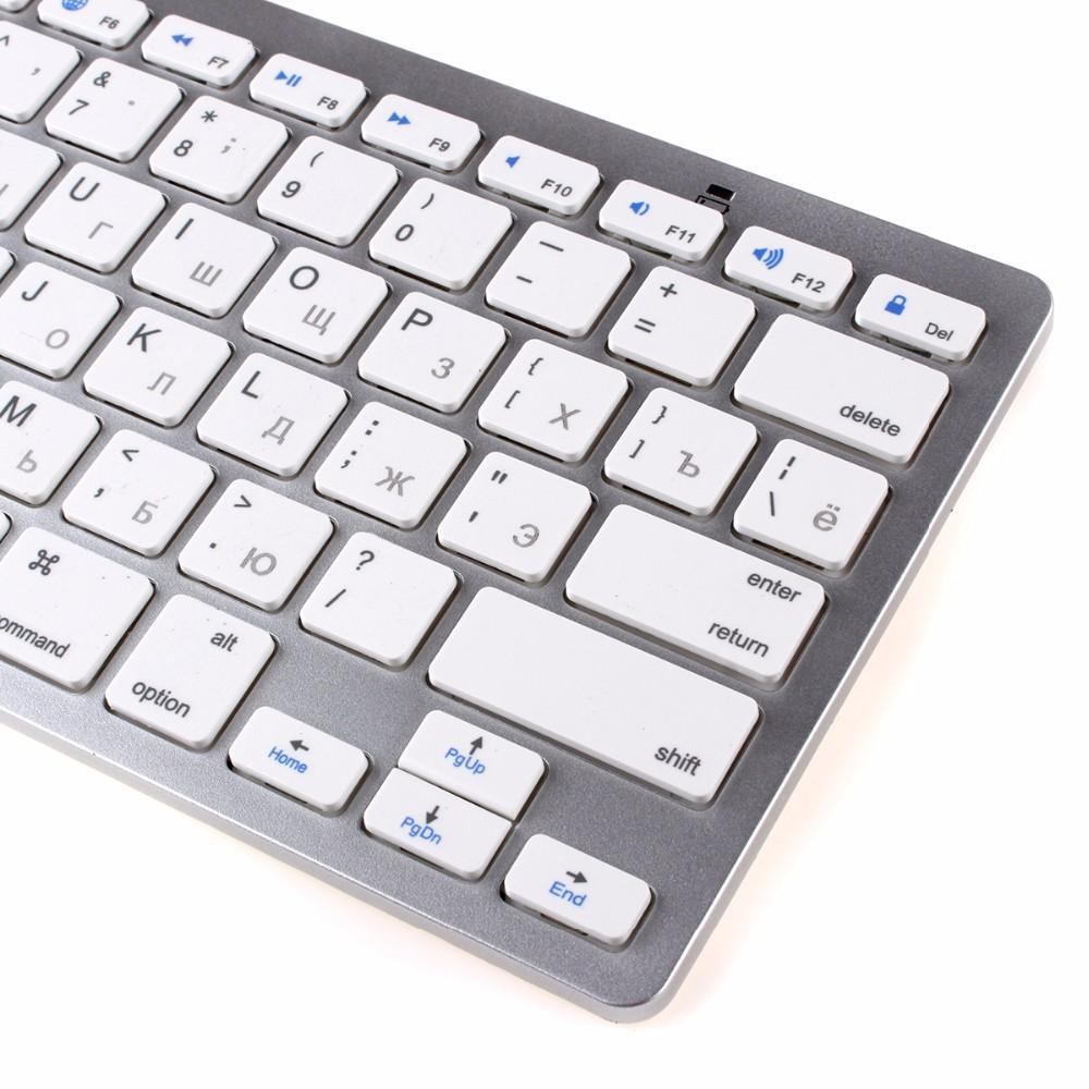 2x Portable Bluetooth Keyboard Russian Language For Desktop Tab Phone