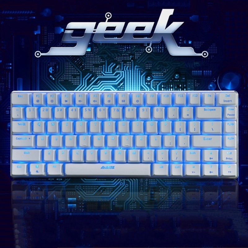 Bàn phím cơ mini gaming GEEK AK33 White Chống ồn - Hàng nhập khẩu