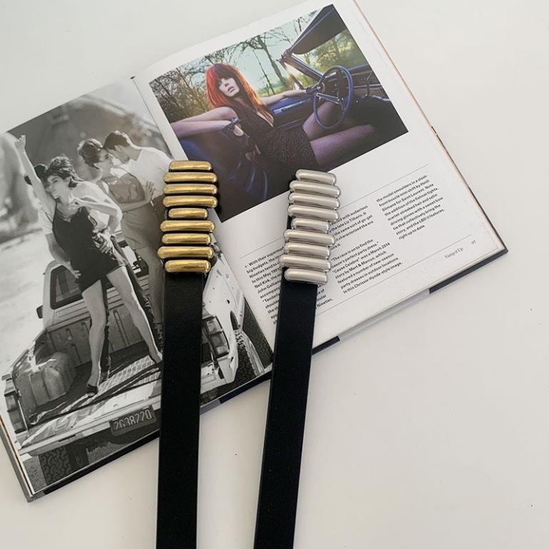 Thắt lưng bản nhỏ khóa kim loại cá tính TTL100