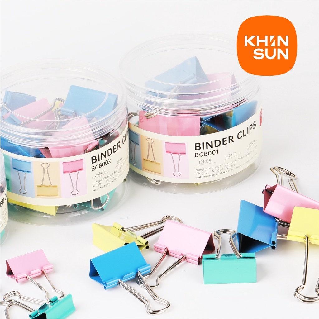 Kẹp tài liệu bằng kim loại nhiều màu sắc tiện dụng cho văn phòng