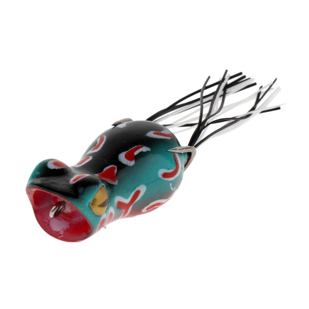 2xTopwater Frog Fishing Lure Crankbaits Saltwater Freshwater Baits And Hooks