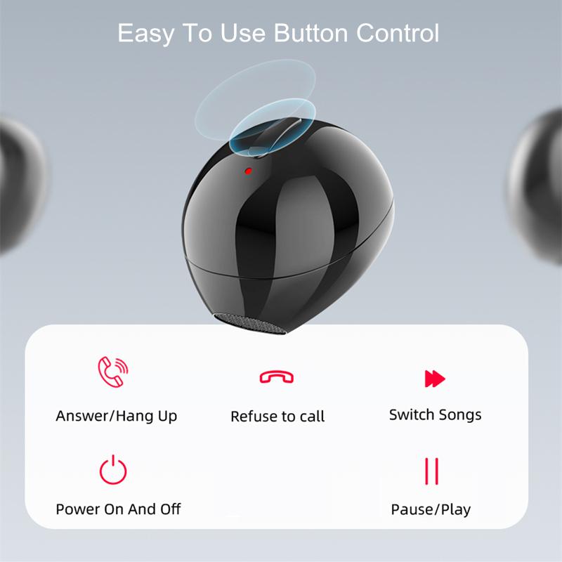 Tai nghe Bluetooth không dây Tai nghe nhỏ ẩn tai nhỏ vô hình Tai nghe nhét tai siêu nhỏ ngủ USB loại C Có tai nghe rảnh tay có micrô cho tất cả điện thoại di động