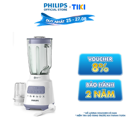 Máy xay sinh tố PHILIPS HR2222 cối thủy tinh - Hàng Chính Hãng
