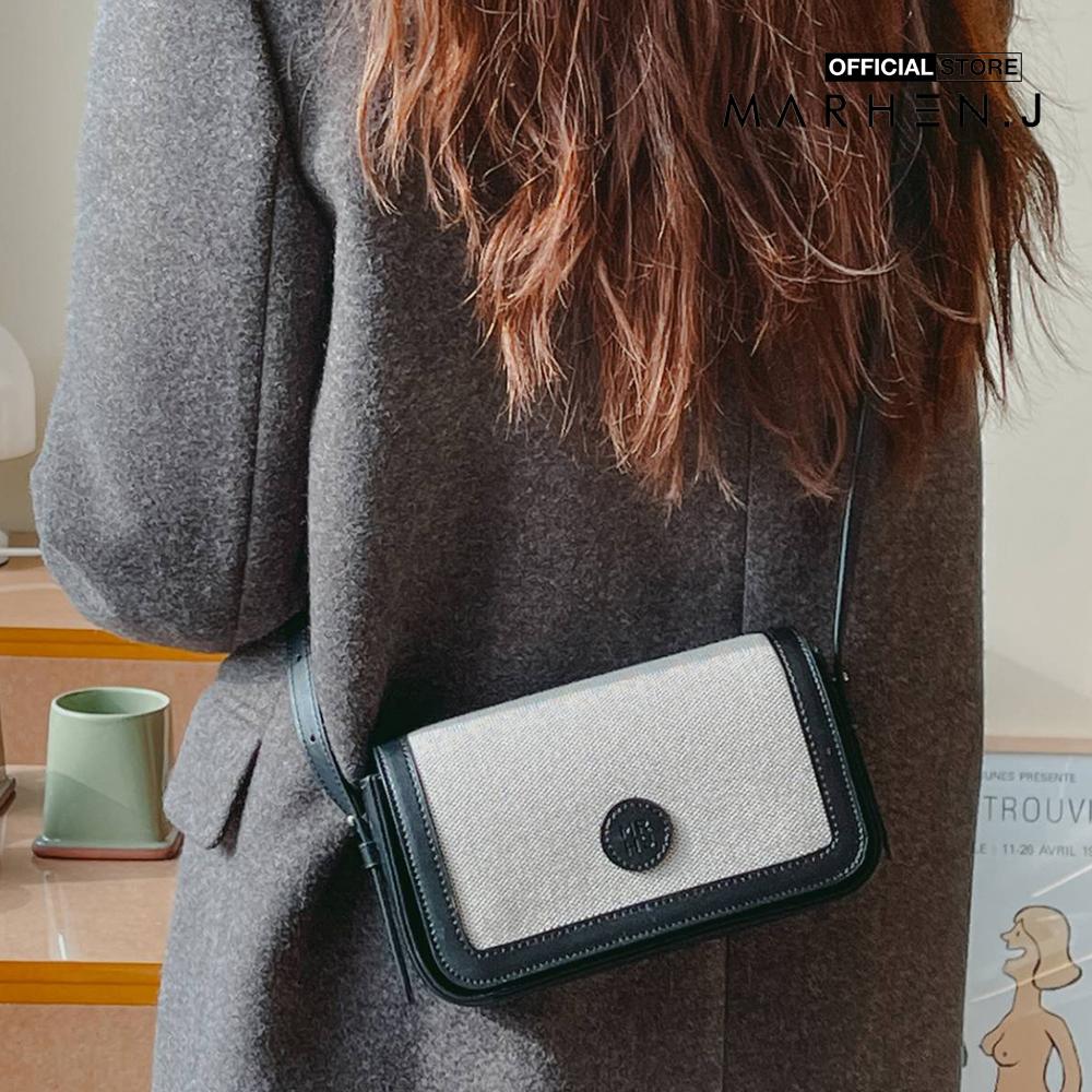 Marhen.J - Túi đeo chéo nữ chữ nhật nắp gập Rebecca MJ21DREBEC-BK