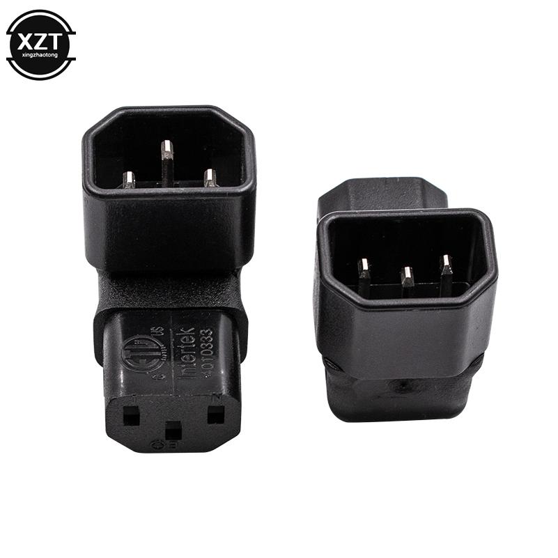 Đầu nối IEC 3Pin 3Pin giảm 90 góc IEC 320 C14 nam đến C13 Bộ chuyển đổi nguồn AC cho LCD LED Tường gắn trên