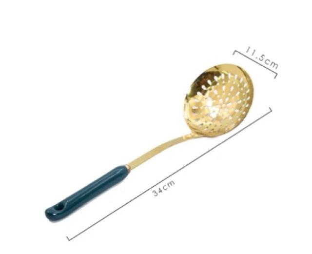 Bộ 7 món muỗng , thìa , đảo đồ ăn mạ vàng cao cấp