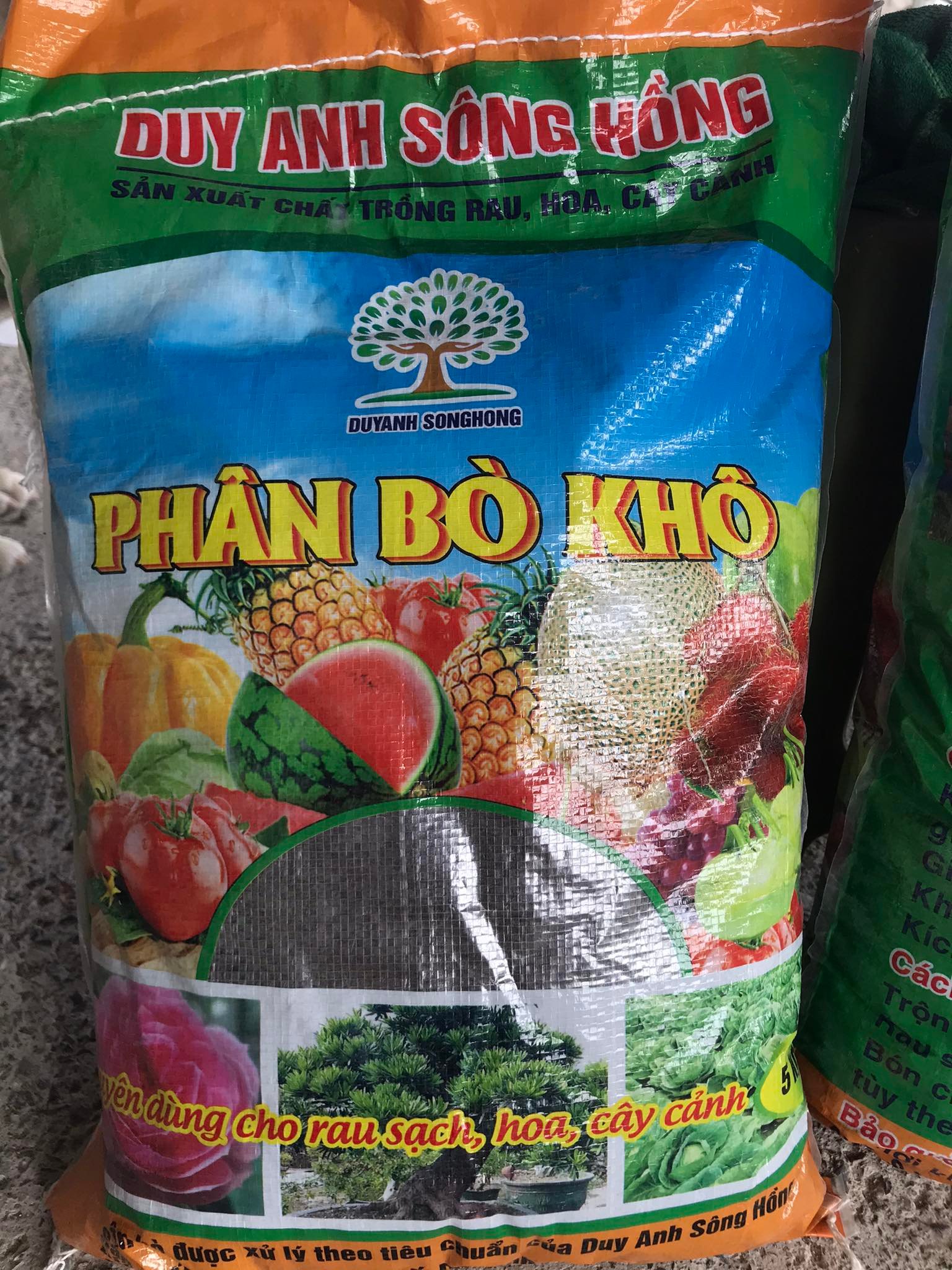 PHÂN BÒ QUA XỬ LÝ - HỖ TRỢ CÂY TRỒNG PHÁT TRIỂN BAO 5KG