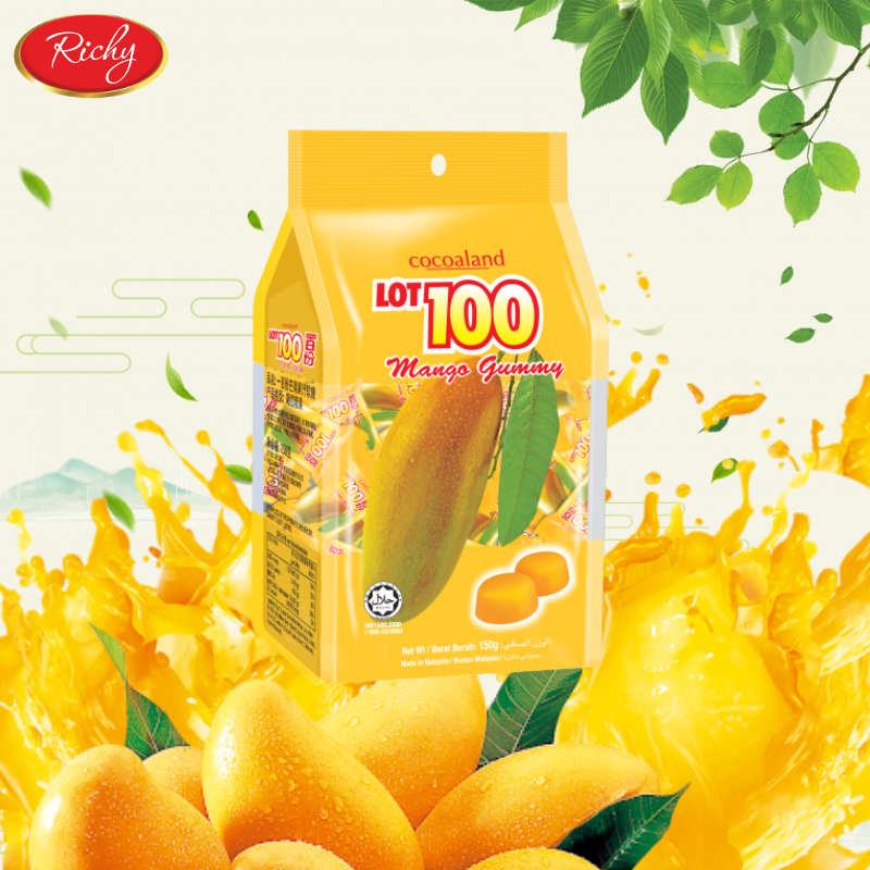 Kẹo Gummy Lot 100 Xoài Cocoaland (150g/Gói)