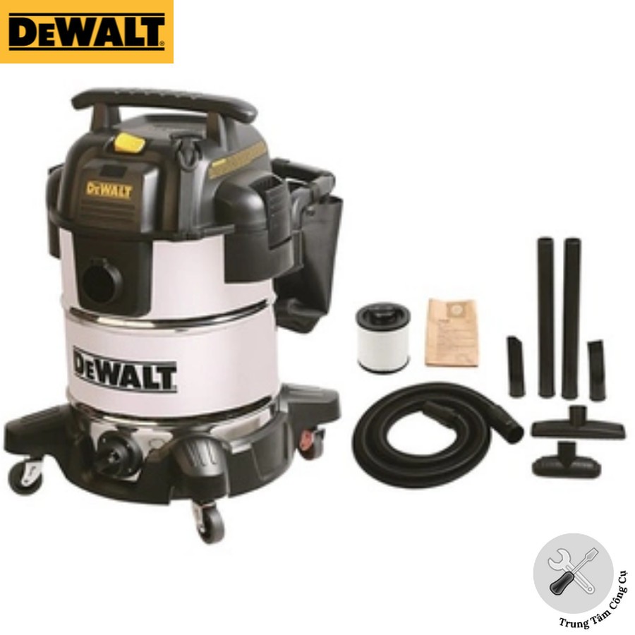 Máy hút bụi công nghiệp khô và ướt Dewalt DXV30S - Hàng Chính Hãng