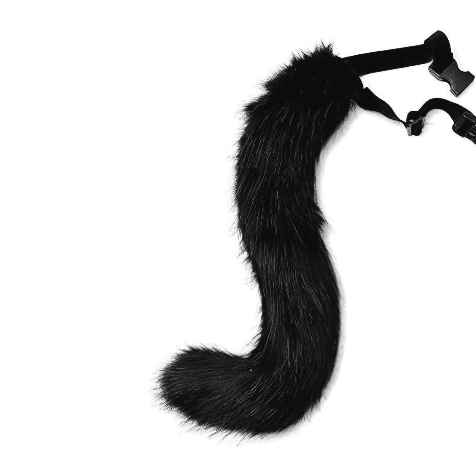 2Pcs Long Tail Gothic Ears Hair Hoop for Cosplay Costume Kits