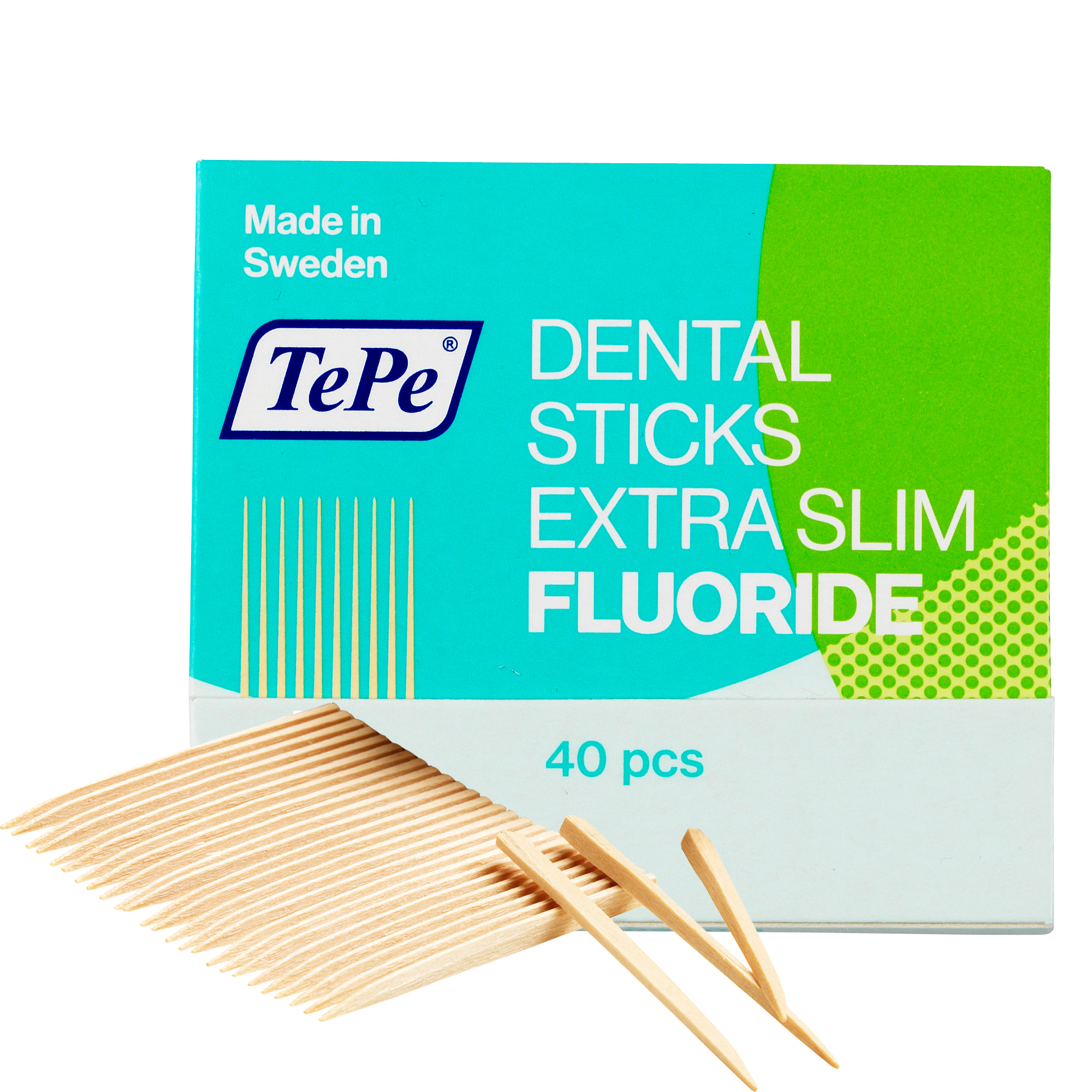 Tăm răng gỗ siêu mỏng có fluoride Tepe Wooden X-slim with Fluor (40 cái)