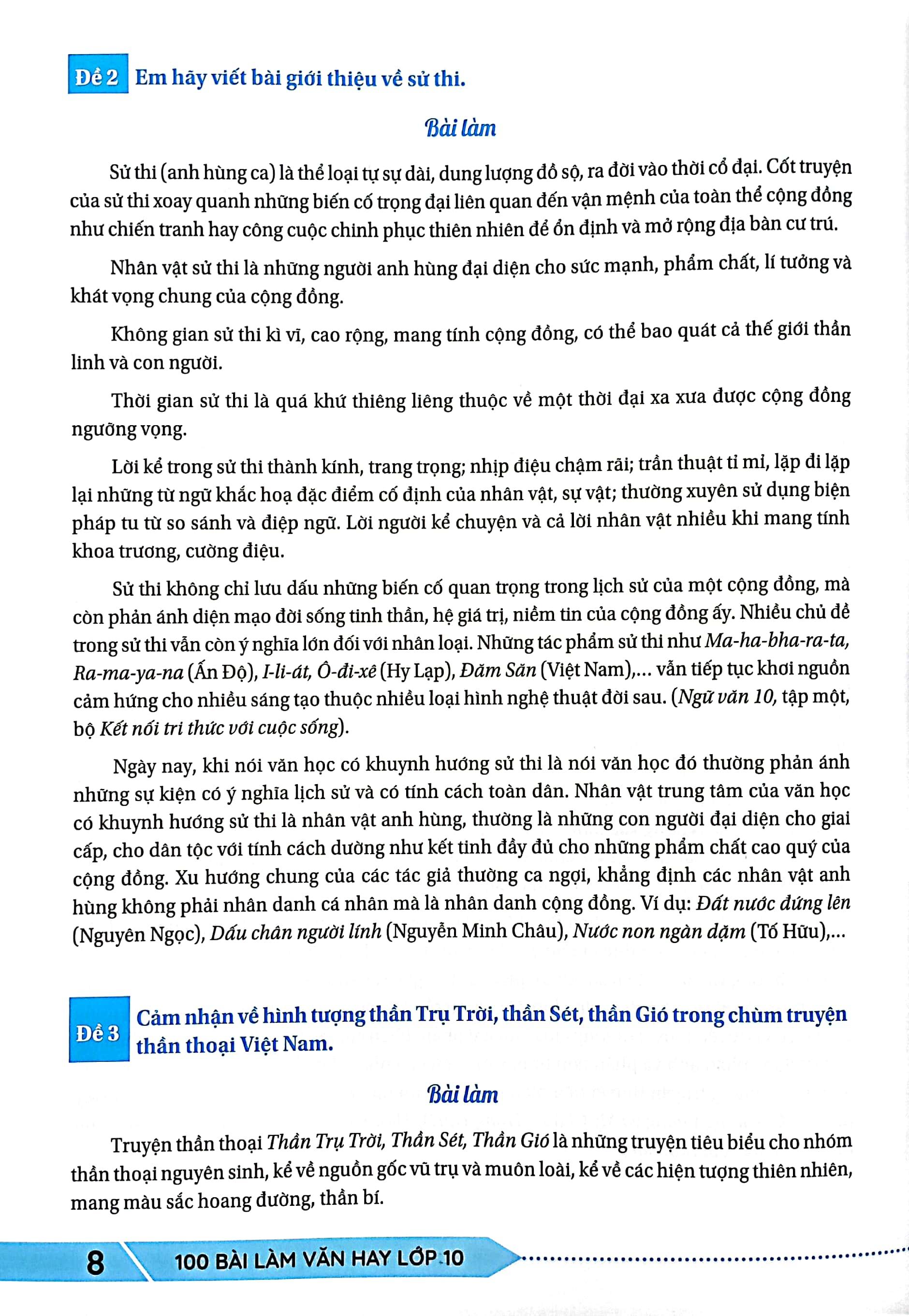 100 Bài Làm Văn Hay 10