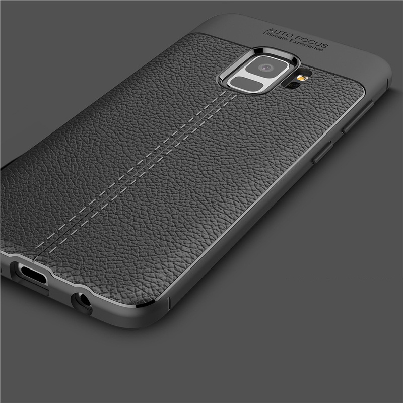Ốp lưng silicon dẻo giả da Auto Focus cao cấp dành cho Samsung S9 - Hàng chính hãng