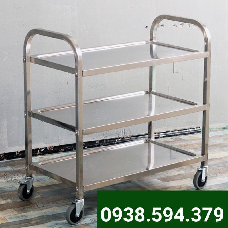 XE ĐẨY DỌN DẸP INOX 3 TẦNG NHÀ HÀNG