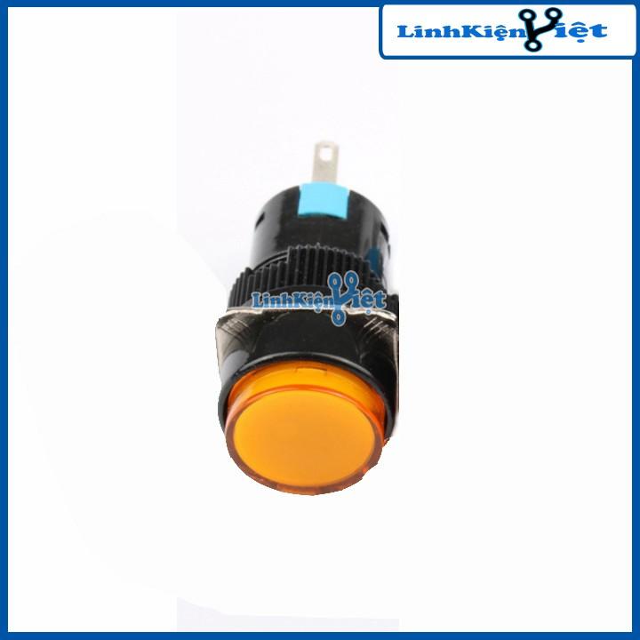 Nút Nhấn Đề 15mm-220VAC AL6- A Nhấn Giữ Có Đèn