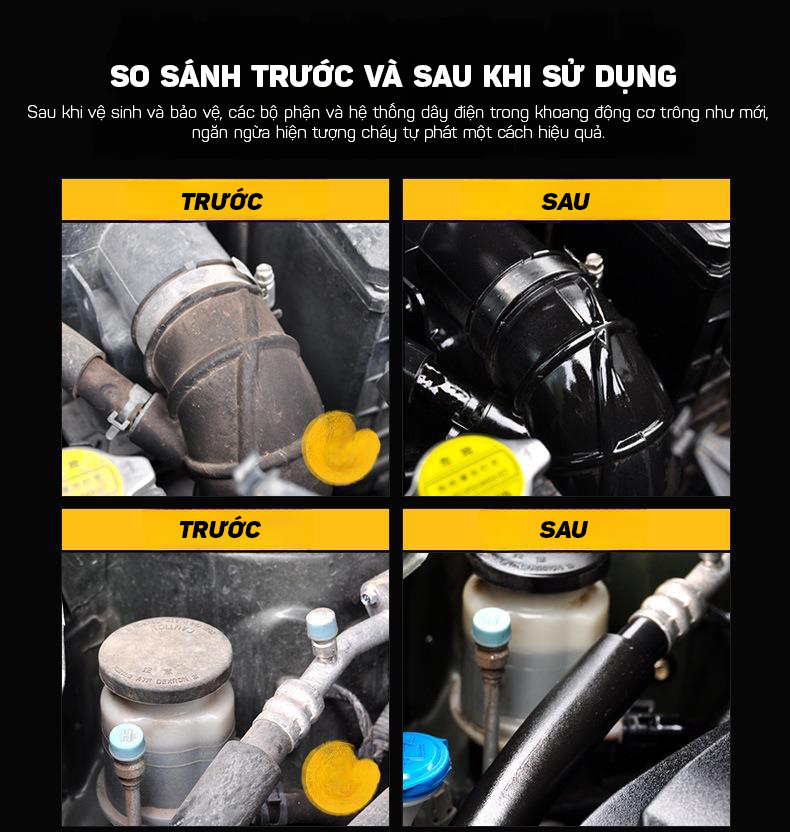 Dung Dịch Tẩy Dầu Máy Khoang Xe Ô Tô ENGINE 500ml - Hàng Nhập Khẩu