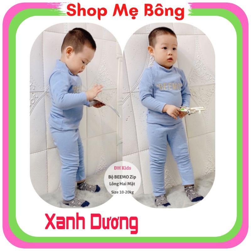 Bộ Zip Lông 2 Mặt Bé Trai Bé Gái - Shop Mẹ Bông